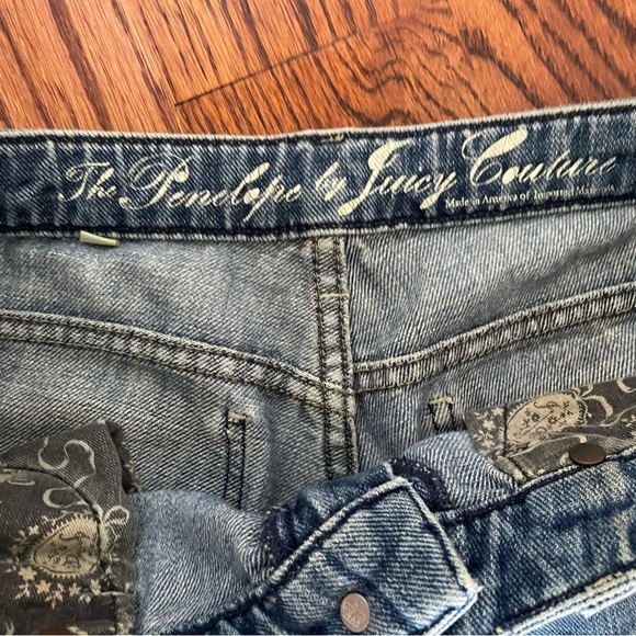JUICY COUTURE The Penelope Stretch Cropped Jeans Size 28 Denim Blue Jeans - Picture 2 of 4